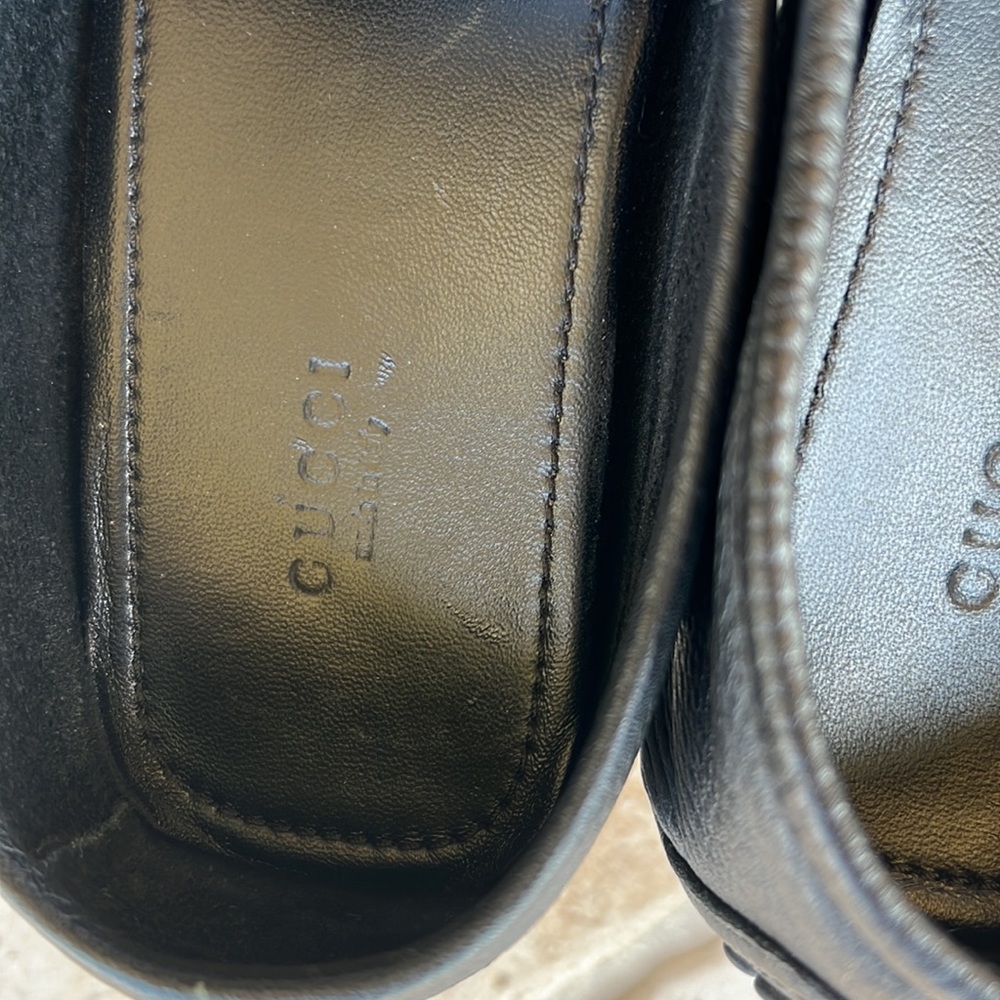 GUCCI black leather loafers. - Picture 7 of 15